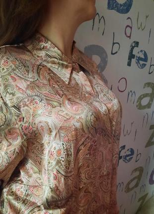 Шовк рубашка блуза шовкова peter hahn 100% шовк9 фото
