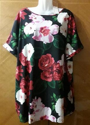 Брендовая новая красивая блуза в цветах р. 24 / 52 от capsule
