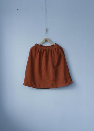 ✨ юбка миди с абстрактными линиями fra paris ✨ m l 38 хлопчатобумажная с карманами