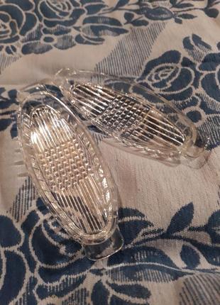 Икорница ссср 20 см маленькая стекло прозрачная тарелка пиала селёдница ретро