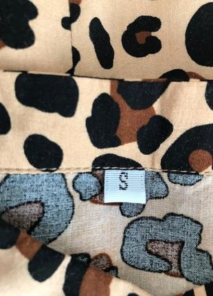 Стильное платье в леопардовый принт, размер s (xs-m)7 фото