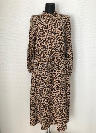 Стильное платье в леопардовый принт, размер s (xs-m)2 фото