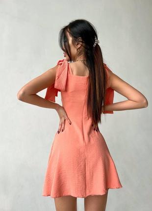 Красивое платье персикового цвета2 фото