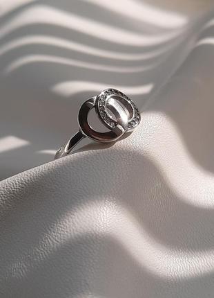 🫧 17.5 размер кольцо серебро фианит3 фото