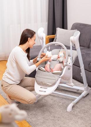 Стульчик для кормления + качель 2 в 1 caretero indigo