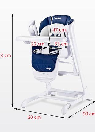 Стульчик для кормления + качель 2 в 1 caretero indigo