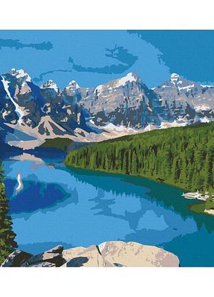 Картина за номерами "озеро марейн, канада" art craft 10587-ac 40х50 см