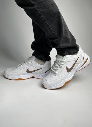 Кроссовки nike air monarch white/brown