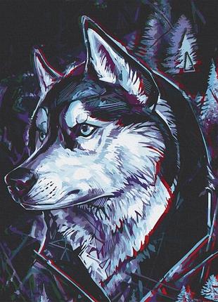 Картина по номерам "друг хаски" 11674-ac 40х50