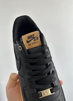 Кроссовки nike air force 1 low black/brown. 3