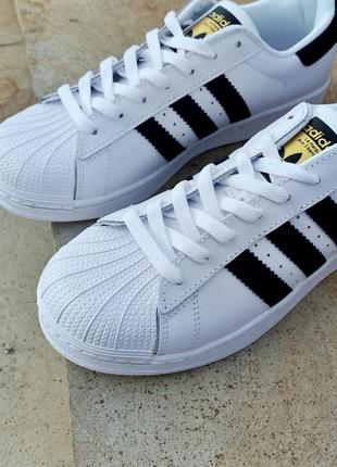 Мужские кроссовки H67375 adidas superstar white black / smb3 фото