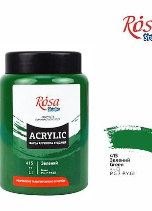 Фарба акрилова, зелена, 400 мл, rosa studio