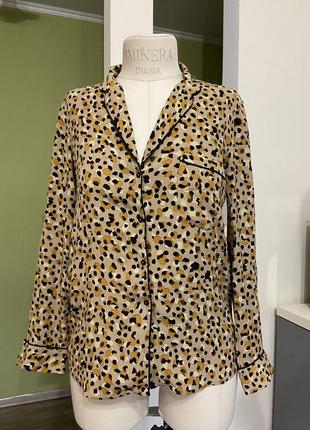 Леопардова блузка сорочка1 фото