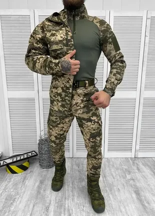 Тактичний костюм 3 в 1 піксель весна/літо, армійська весняна піксельна форма (штани + убакс + кут