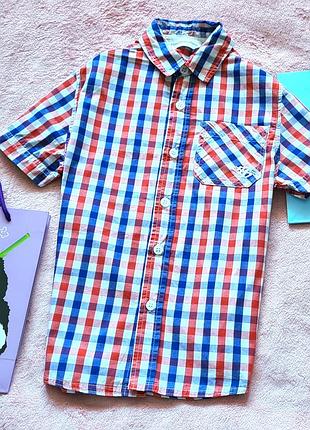 Сорочка з коротким рукавом у клітинку