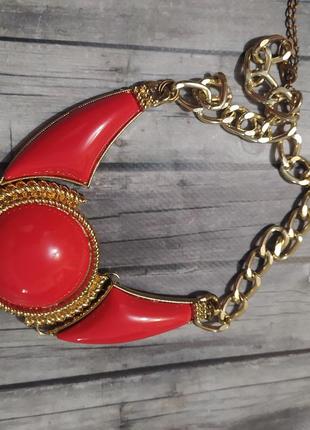 Колье металл пластик винтаж