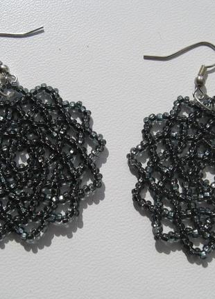Сережки "мереживо" ручна робота (hand made сережки