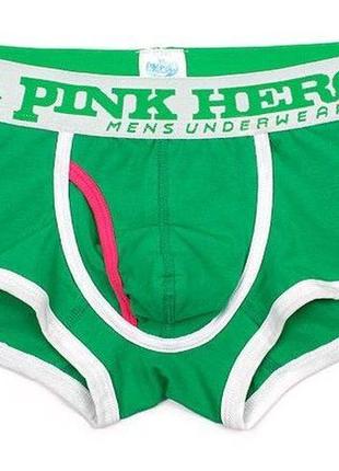 Боксеры зеленого цвета pink hero.