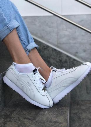 Жіночі кросівки пума puma roma white, кроссовки женские белые пума