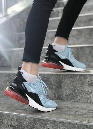 Женские летние кроссовки  air max 270 black blue.