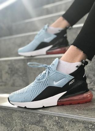 Женские летние кроссовки  air max 270 black blue.3 фото