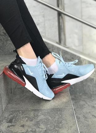 Женские летние кроссовки  air max 270 black blue.4 фото