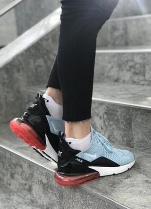 Женские летние кроссовки  air max 270 black blue.5 фото