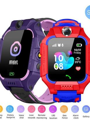 Детские смарт часы-телефон baby smart watch q19 с gps-трекером, sim-картой, кнопкой sos, камерой, влагозащитой7 фото