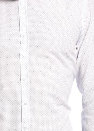 Мужская рубашка белая lc waikiki / лс вайкики в синюю точку4 фото