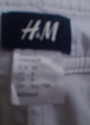 Белые котоновые бриджи h&m3 фото