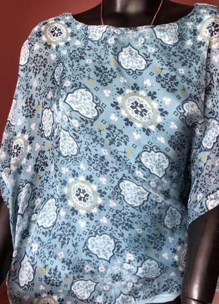 Блуза шелк, kappahi оверсайз, размер 44, 46, 484 фото