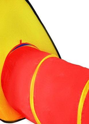 Детская палатка двойная , домик игровой с туннелем 3в1 iso trade польша