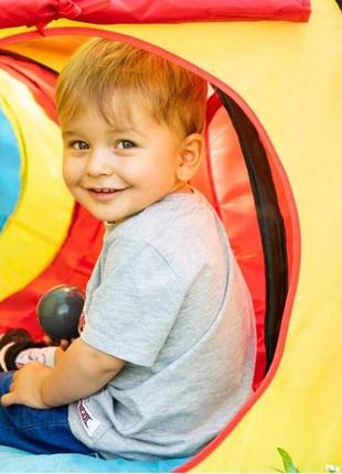 Детская палатка двойная , домик игровой с туннелем 3в1 iso trade польша