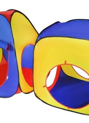 Детская палатка двойная , домик игровой с туннелем 3в1 iso trade польша