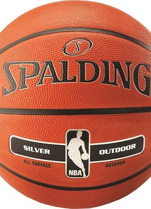 Мяч баскетбольный spalding nba silver outdoor size 6 poland