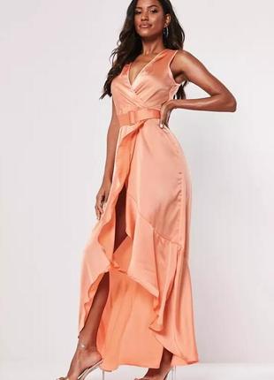 Платье макси от missguided (оранжевий)