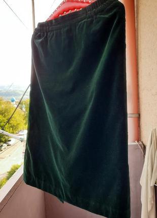 Шикарная велюровая юбка-карандаш4 фото