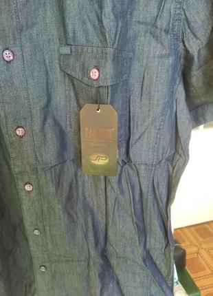 Рубашка джинсовая, мужская,новая."jean piere". турция3 фото