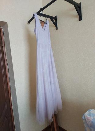 Нежнейшее сиреневое (лиловое) платье для торжества2 фото