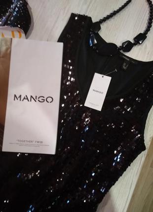 Супер платье mango  чёрное поетки по фигуре приталенное,новое.7 фото