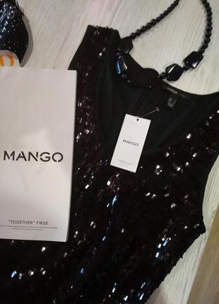 Супер платье mango  чёрное поетки по фигуре приталенное,новое.8 фото