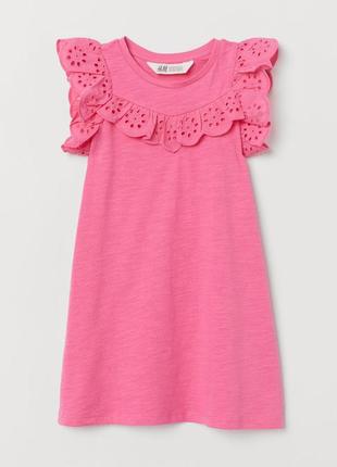Платье с рюшами девочке 4/6 лет от h&m