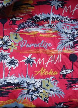 Рубашка  гавайская primark aloha maui cotton india гавайка (l)5 фото