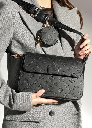 Сумка в стиле louis vuitton multi pochette black