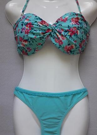 Классный раздельный купальник с формованной чашкой  большого размера  soulcal&co