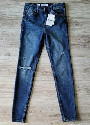 Новые bershka denim размер s-m eur38 ausa06 mex28 push up skinny джинсы брюки стрейчевые скинни