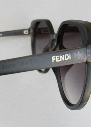 Fendi очки женские солнцезащитные большие темно серые7 фото