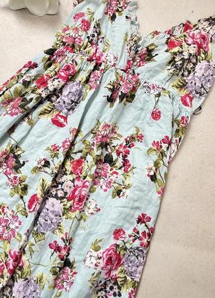Красивое длинное платье сарафан lindex в цветочный принт.6 фото