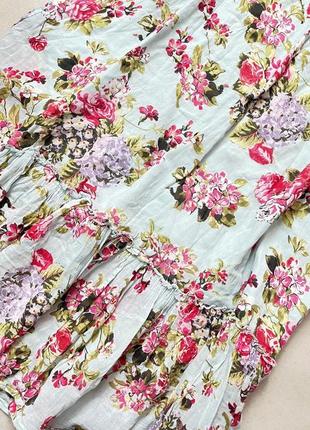 Красивое длинное платье сарафан lindex в цветочный принт.4 фото