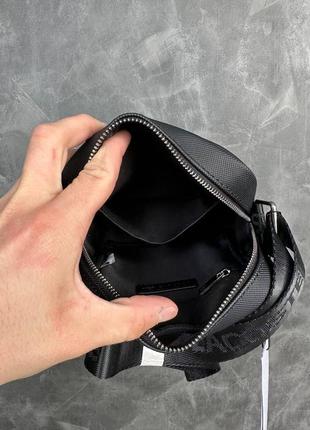 Мужская сумка lacoste черная барсетка / сумка на плечо4 фото